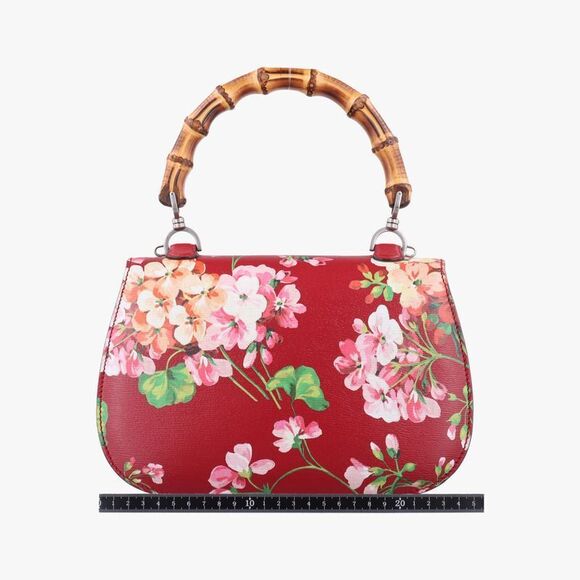 Gucci Bamboo Red And Multicolor Leather 409398 B019491568 - Picture 2 of 10